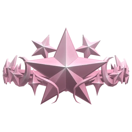 Pastel Pink Aurora Star Crown