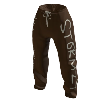 Official Stormzy Brown Sweat Pants