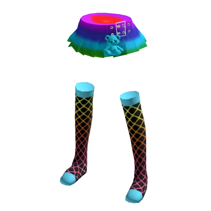 Rainbow Short Skirt Rave Pride 