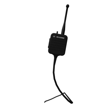Left Shoulder Square Radio Mic w/ Antenna