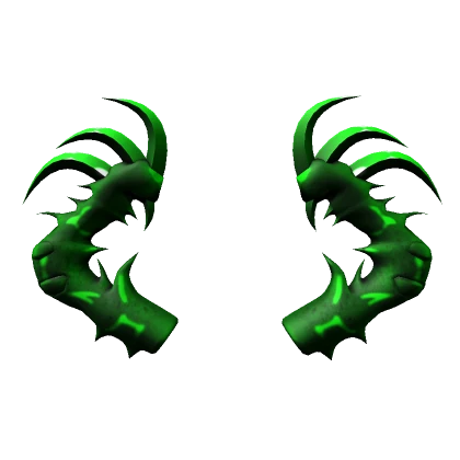 Green Spiked Horns 