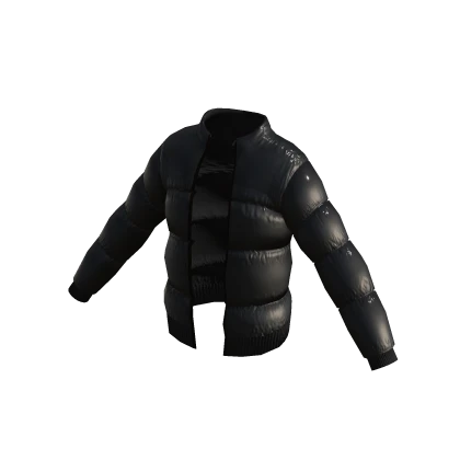 Black Shiny Puffer Jacket