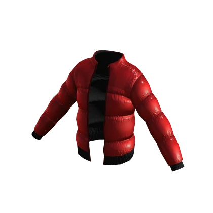 Red Shiny Puffer Jacket
