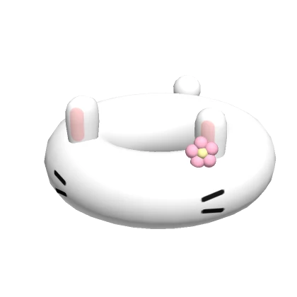 🍀Cute White Bunny Floaty (Pink)