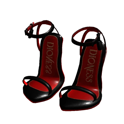 Model Girl Fancy Heels in Black and Red