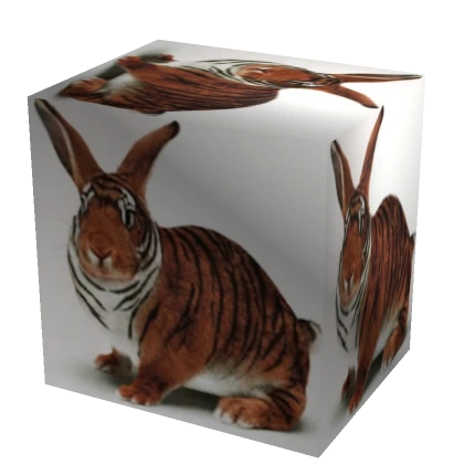 BIG bunny tiger cube