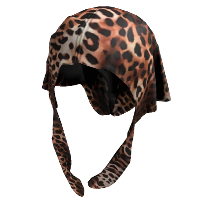 leopard print silky untied durag