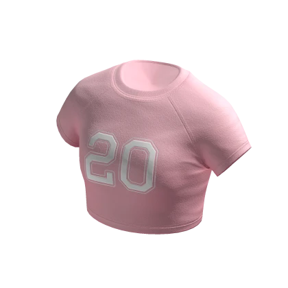 Y2K Pink "20" Crop Top