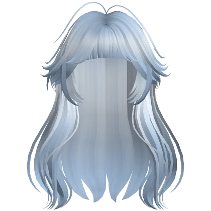 Long Wavy Light Blue Hair