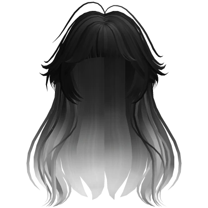 Long Wavy Black & White Hair