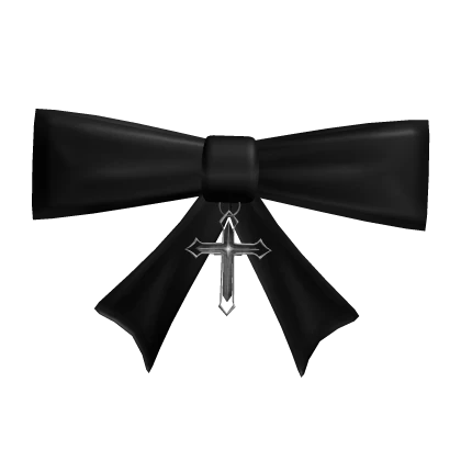 Kawaii Cross Bow Hairclip Black