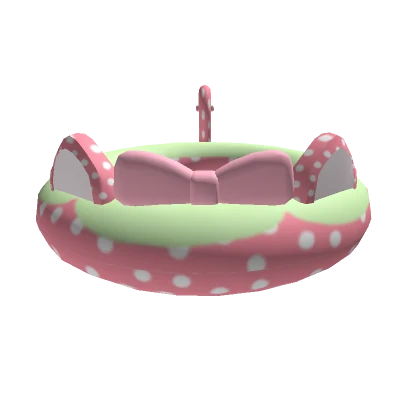 strawberry kawaii floatie tube in pink