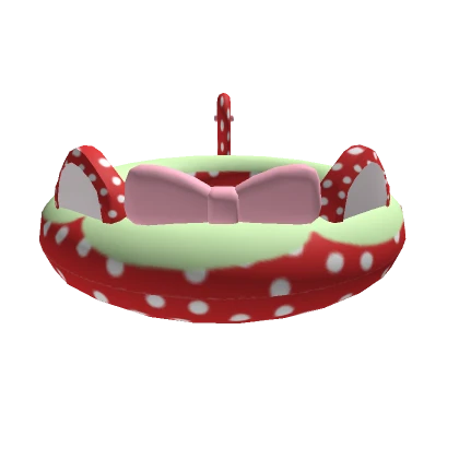 strawberry kawaii floatie tube in red