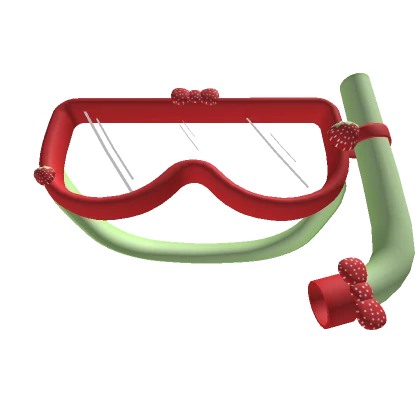 strawberry kawaii snorkel in red ( raised )