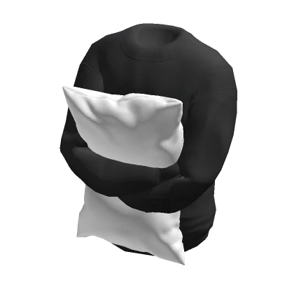 White Pillow Holding Sweater - Black