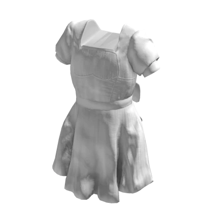 White Summer Dress w/ Bowtie