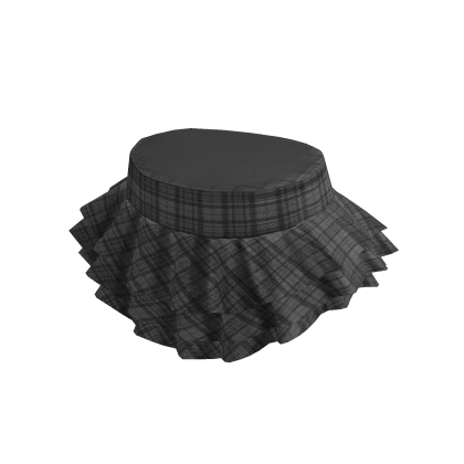 Plaid Gray Ruffle School Mini Skirt
