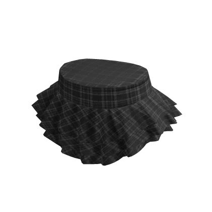 Plaid Black Ruffle School Mini Skirt