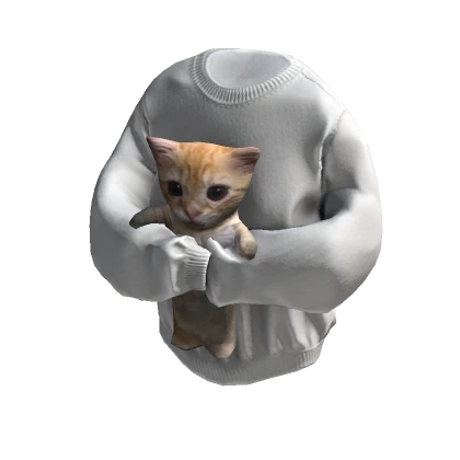 El Gato Hugging Sweater White - Cat