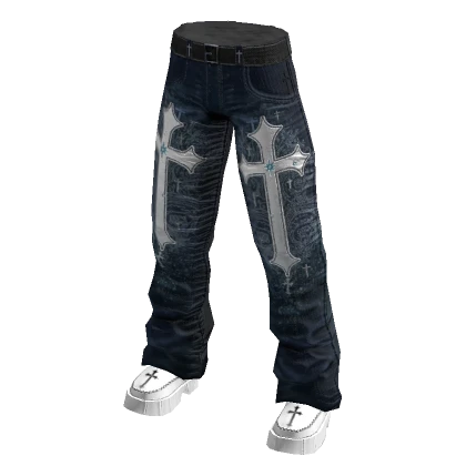 Blue Y2k Gothic Jeans