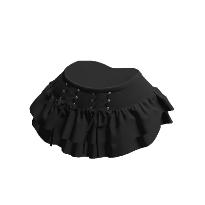 Black Ruffle Skirt