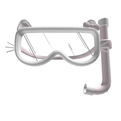 cute raised kitty snork snorkel in white