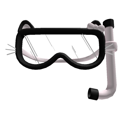 cute raised kitty snork snorkel in black