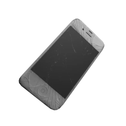 white y2k vintage old cracked broken phone