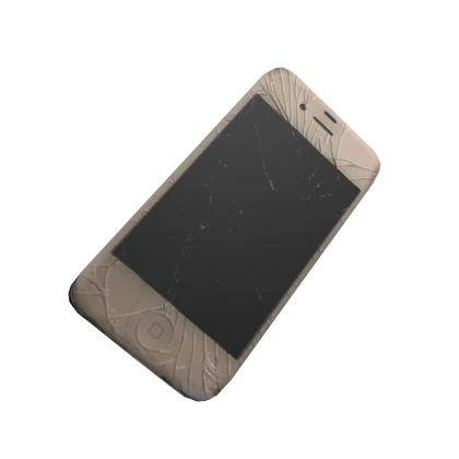 tan y2k vintage old cracked broken phone