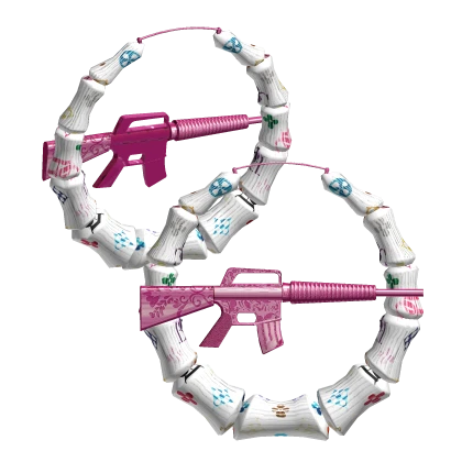 Y2K Boujie Monogram Rifle Bamboo Hoops Earrings