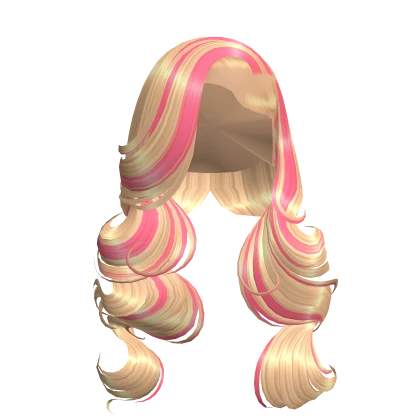 Curly Deep Side Part *Highlights Pink*
