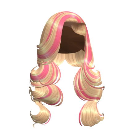 Curly Deep Side Part *Highlights Pink*
