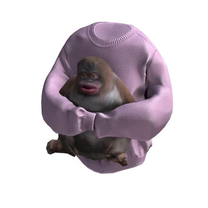 Big Monkey Hugging Sweater Pink