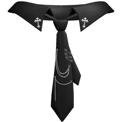 Emo Cyber Grunge Collar + Chained Tie