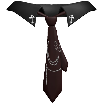 Emo Cyber Grunge Collar + Chained Tie