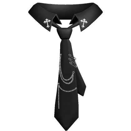 Emo Black Collar  + Chained Tie 3.0