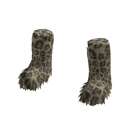 Leopard Print Fur Boot