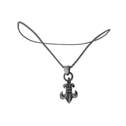 Y2K Chrome fleur-de-lis Necklace 1.0