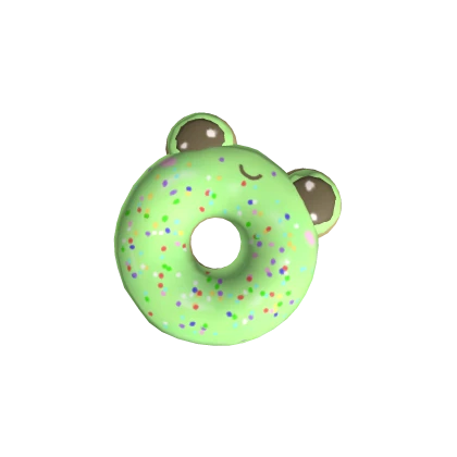 Frog Donut With Sprinkles (low height)