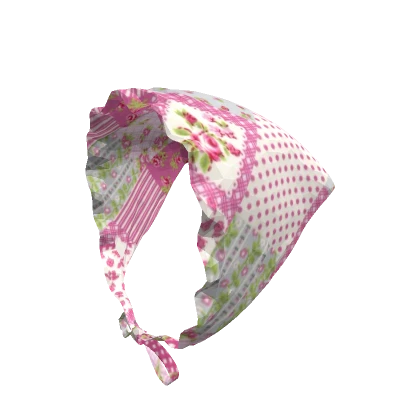  Cottage Pink Floral Headscarf 