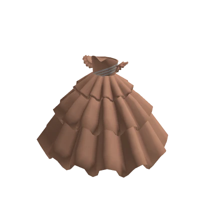 adidas Peach Cold Shoulder Ballgown