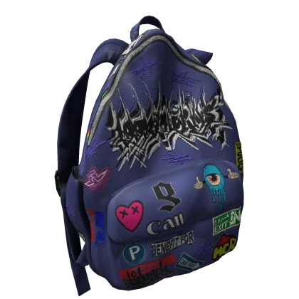 off shoulder graffiti stickers backpack