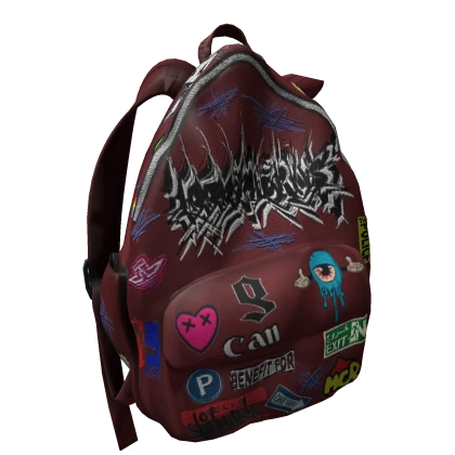 off shoulder graffiti stickers backpack