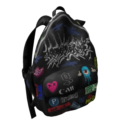 off shoulder graffiti stickers backpack