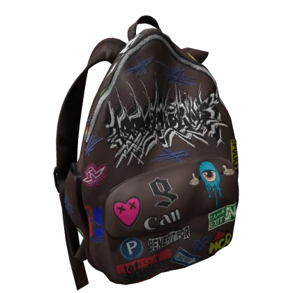 off shoulder graffiti stickers backpack