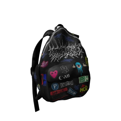 3.0 off shoulder graffiti stickers backpack