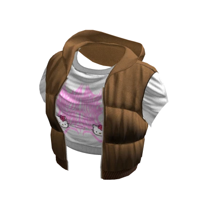 Short Brown Puffer Jacket OutFit 