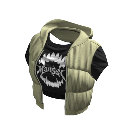 Short Beige Puffer Jacket OutFit