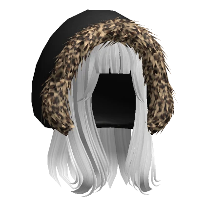 Leopard Fur Winter Hood + Hair