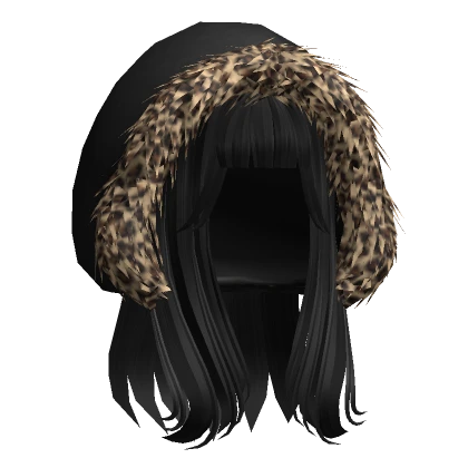 Leopard Fur Winter Hood + Hair